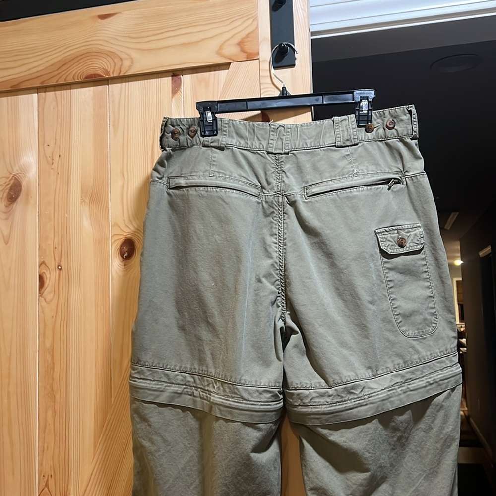 Cabelas army green pants /zip off shorts men’s - Picture 7 of 10